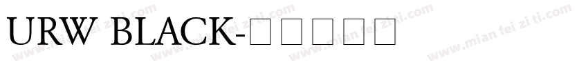 URW BLACK字体转换